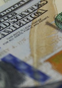 close up of US hundred dollar bills